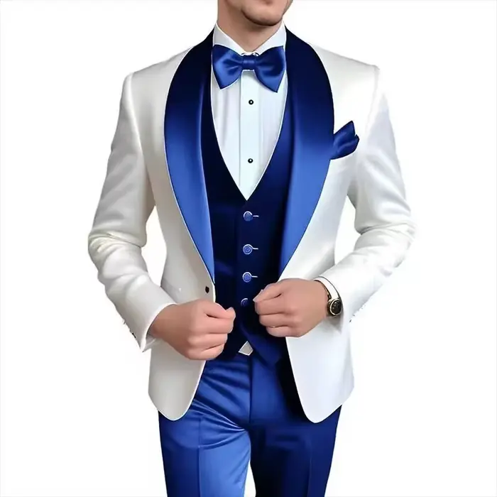 Costume trois pièces homme décontracté et élégant pour mariage bal banquets et costumes de marié polyvalents quatre saisons