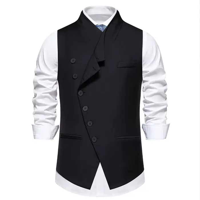 Nouveaux hommes costume gilets mode intelligent décontracté robe formelle gilet pour mariage gilets 