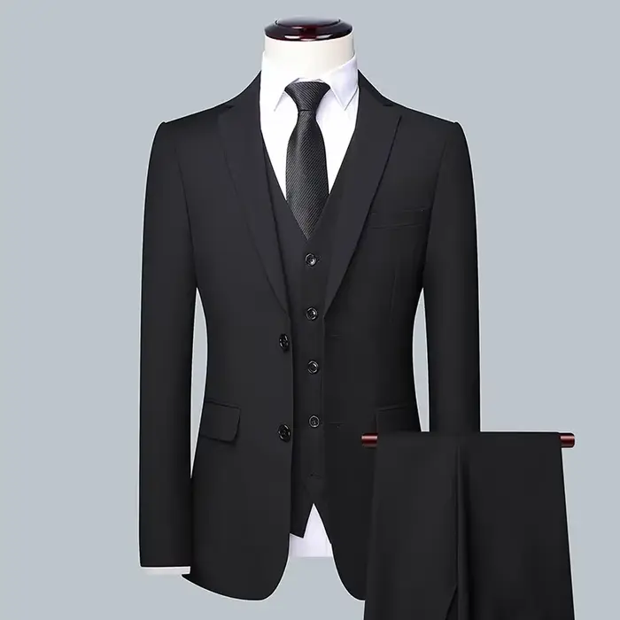 Costume d'affaires de couleur unie pour hommes, haute qualité, mode Banquet, mariage, tendance, mari