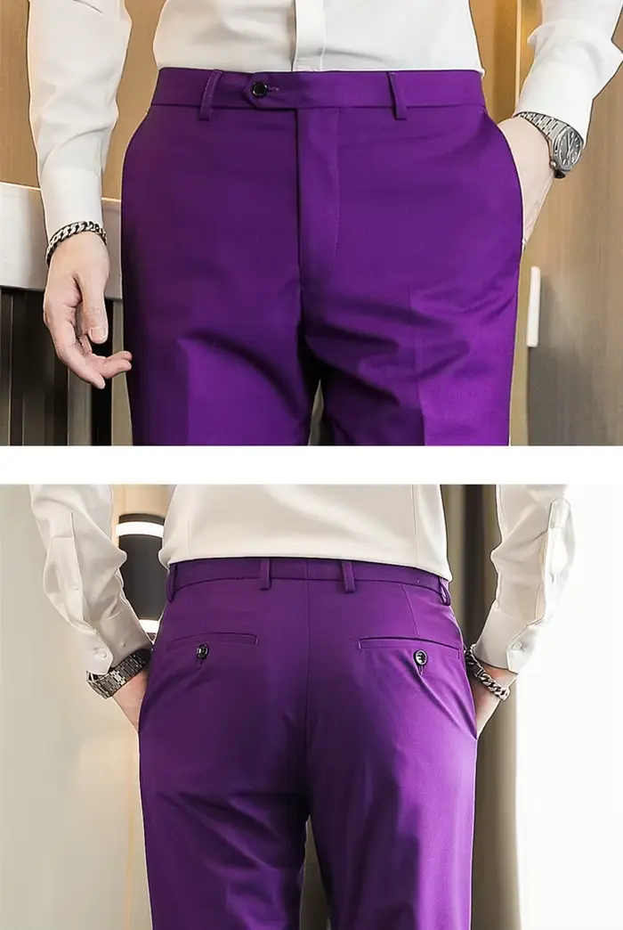Pantalon de costume bleu royal pour homme