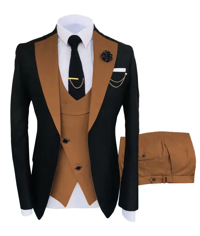 Costume zones Me-Ensemble de smoking pour homme formel en coton polyester polyamide pour mariage soirées chic et cérémonies officielles